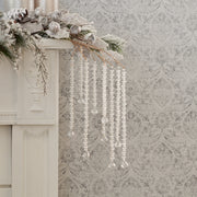 White & Gold Hanging Prism Branches – Set of 2
