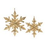 Melrose Wood Snowflake Ornament (Set of 4)