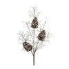 Melrose Iced Pinecone Twig Branch (Set of 2)