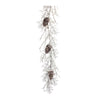 Melrose Iced Twig Garland with Pinecones 5'L