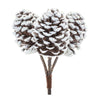 Melrose Flocked Pine Cone Bundle (Set of 6)