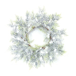 Melrose Flocked Cedar Wreath 15"D