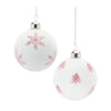 Melrose Frosted Snowflake and Tree Ball Ornament (Set of 12)