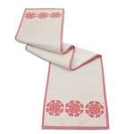 Holiday Table Runner 0.25 in Polyester Cream Red Embroidered Snowflake 72 x 14 By Melrose