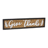 Modern Rustic Thanksgiving Sign – 7.5"H Brown Black White – By Melrose