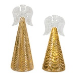 Melrose LED Textured Glass Angel Decor (Set of 2)