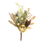 Melrose Decorated Pine Ornament Berry Pick (Set of 2)