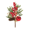 Melrose Pine Spray w/Berry & Ornament (Set of 2)