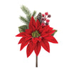 Melrose Poinsettia Flower Pick (Set of 2)