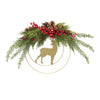 Melrose Deer and Pine Half Wreath 18"D