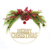 Melrose Merry Christmas Pine Half Wreath 21"D