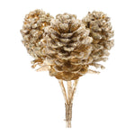 Melrose Glittered Pine Cone Bundle (Set of 6)