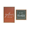 Fall Accent Sign Set – 12"H – Rustic Green and Orange Wall Decorations By Melrose