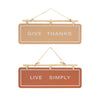 Fall Wall Accent Sign Set – 9H Iron Rattan – Give Thanks Live Simply – By Melrose