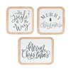 Melrose Holiday Sentiment Plaque (Set of 12)