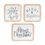 Melrose Holiday Sentiment Plaque (Set of 12)