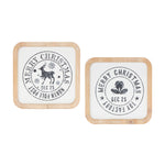 Melrose Holiday Mail Stamp Plaque (Set of 12)