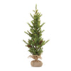Rustic Holiday Pine Tree with Burlap Base – 36H PVC Green – Indoor Accent – By Melrose