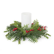 Melrose Pine Berry Candle Wreath 14