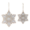 Melrose Wood Snowflake Ornaments (Set of 24)