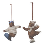 Melrose Skate and Snowboard Bear Ornament (Set of 4)