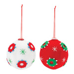 Melrose Whimsical Fabric Ball Ornament (Set of 12)