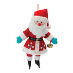 Melrose Plush Santa Ornament  (Set of 12)