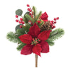 Melrose Poinsettia Pine Bush (Set of 2)