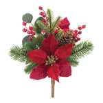 Melrose Poinsettia Pine Bush (Set of 2)