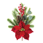 Melrose Poinsettia Pine and Eucalyptus Spray (Set of 2)