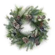 Melrose Mixed Pine Eucalyptus Berry Wreath 24