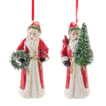 Melrose Santa with Cardinal Bird Ornament (Set of 6)