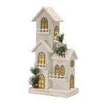 Melrose LED Lighted Winter House Display 21"H