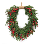 Melrose Mixed Pine Cone Berry Wreath 30"H