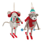 Melrose Plush Ski Animal Ornament (Set of 12)