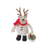 Festive Plush Holiday Figurines – Santa, Snowman, Moose – 8, 9, 10.5 Inch Heights, Set of 6 By Melrose