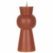 LED Decorative Candle Pair 8.5 Inch Height For Modern And Mid Century Spaces Orange By Melrose