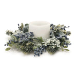 Melrose Frosted Blueberry Pine Candle Ring 18"D