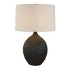 Satin Black Table Lamp – Textured Contemporary Design – 27" H – Uttermost