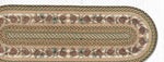 Earth Rugs 2x6 Oval Patch Tread – Pine Needle Braided Jute Runner