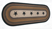 Earth Rugs OP-99 Country Star Runner – Farmhouse Oval Patch Rug