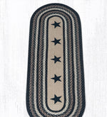 Country Farmhouse Rug – Earth Rugs Black Star Braided Jute Runner