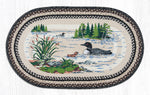 Cabin Style Braided Rug – Loons on Water Scene 27