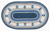 anchor oval patch rug 27x45 nautical braided jute