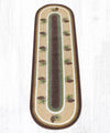 Earth Rugs Pinecone Oval Patch Runner Rug 2x8 Braided Jute