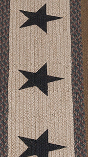 Farmhouse Rustic Oval Jute Patch Rug 27