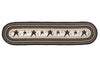 Farmhouse Jute Runner Rug with Primitive Star – Rustic 2'x8' Oval by Earth Rugs