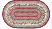 Rustic Cranberries Oval Patch Area Rug Natural Jute 3x5