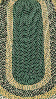 OP-116 Bear Timbers Oval Patch Rug 5ft x 8ft Lodge Style