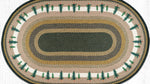 OP-116 Tall Timbers Oval Patch Rug 5ft x 8ft Country Style
